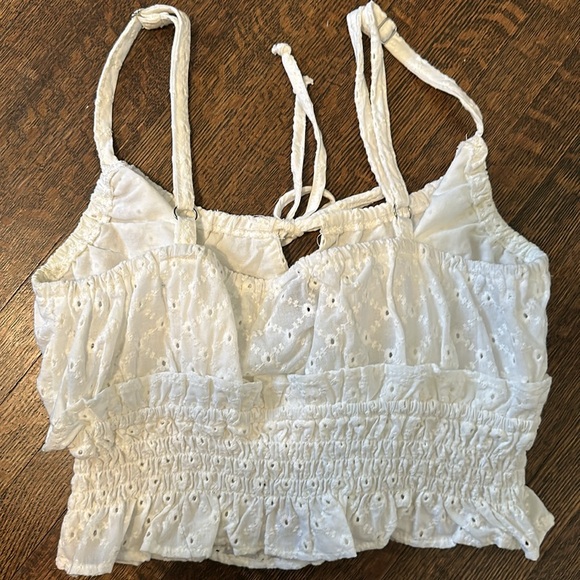 Wild Fable Eyelet White Crop Top - Picture 3 of 4